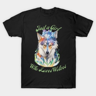 Girl Who Loves Wolves T-Shirt